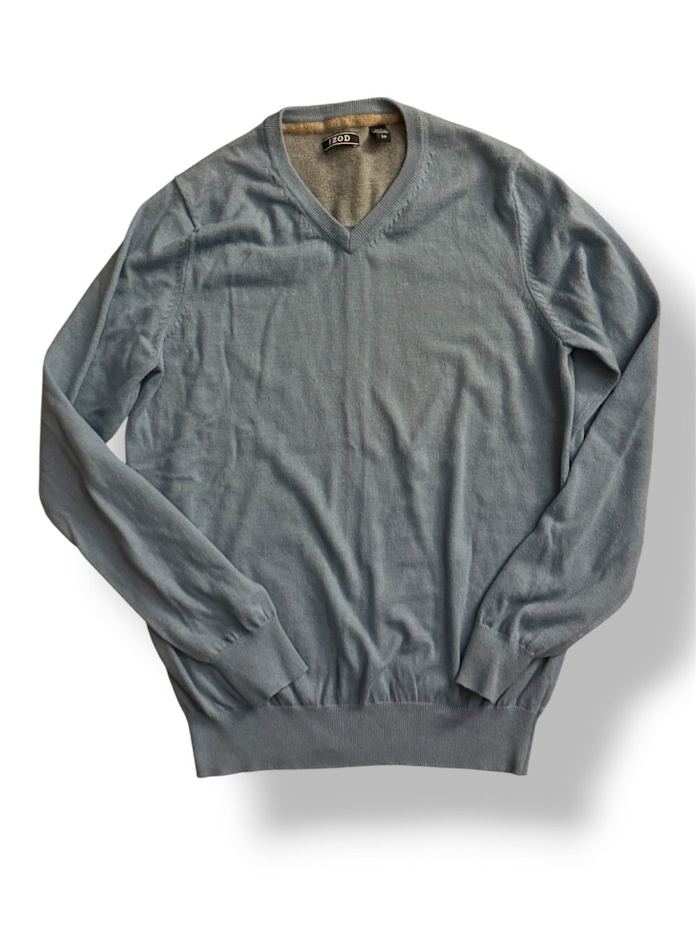 IZOD Men's V-Neck Lightweight Pullover Sweater Blue Size Small